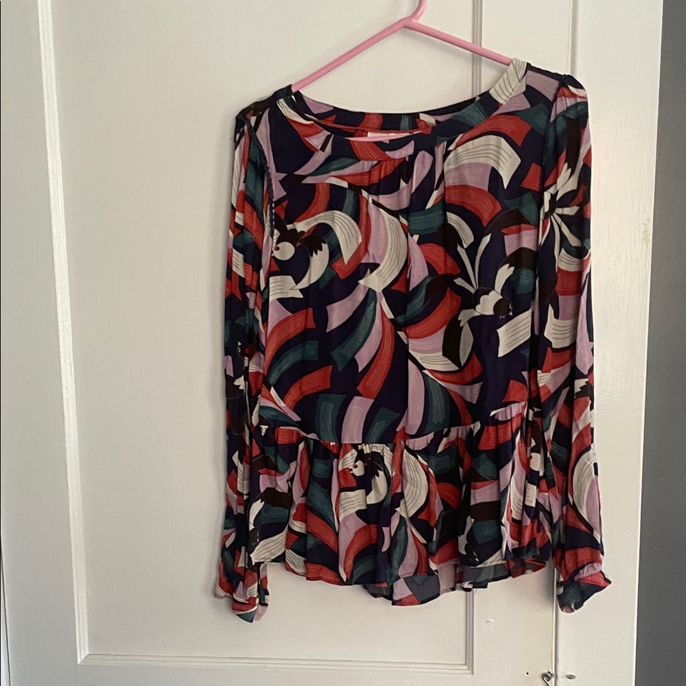 Maeve Multicolor Abstract Blouse